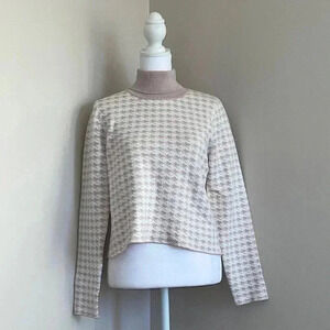 Coco and Shay Backless Houndstooth Turtleneck Sweater​​